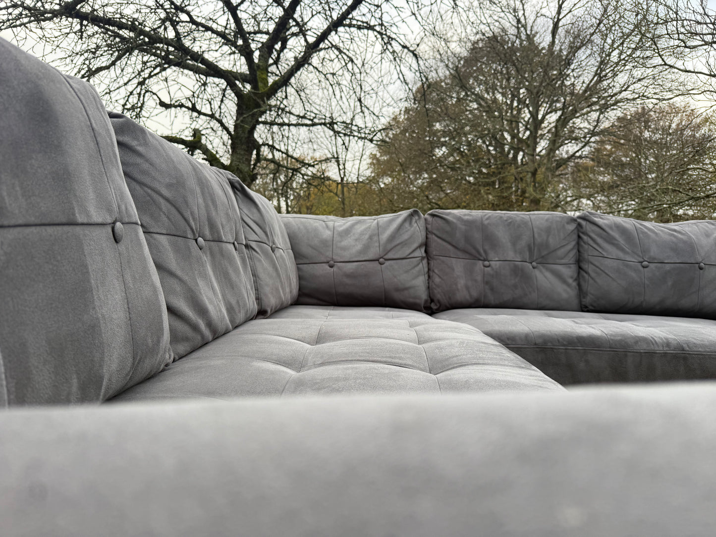 Grey DFS Corner Sofa in Grey