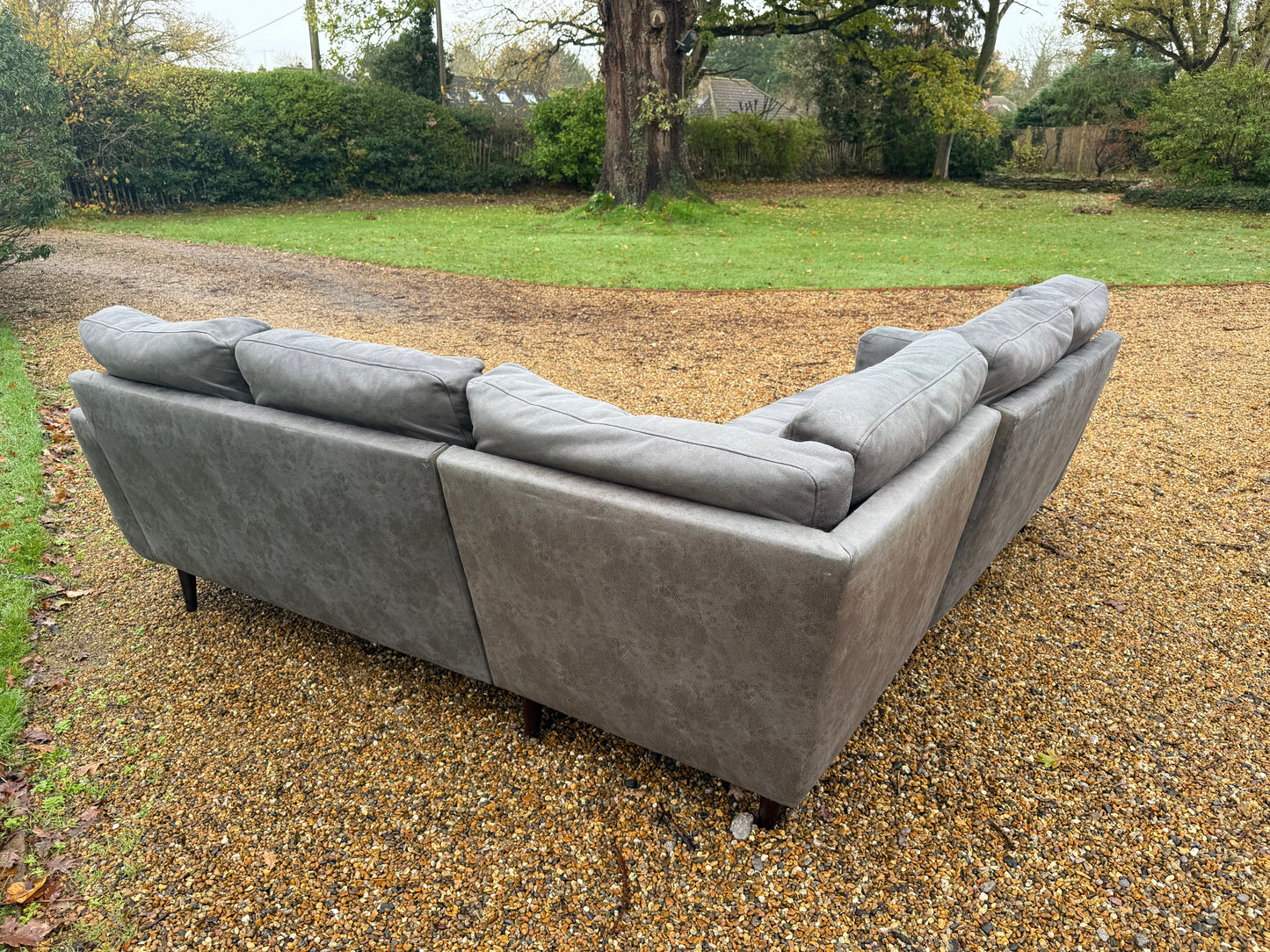 Grey DFS Corner Sofa in Grey