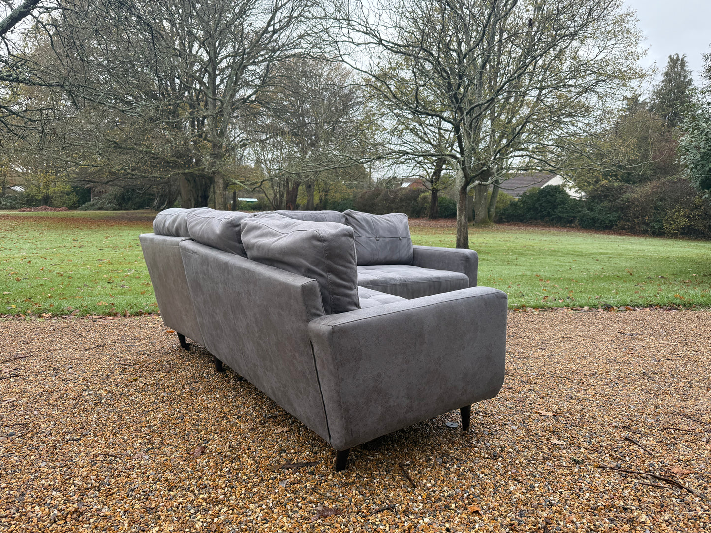 Grey DFS Corner Sofa in Grey