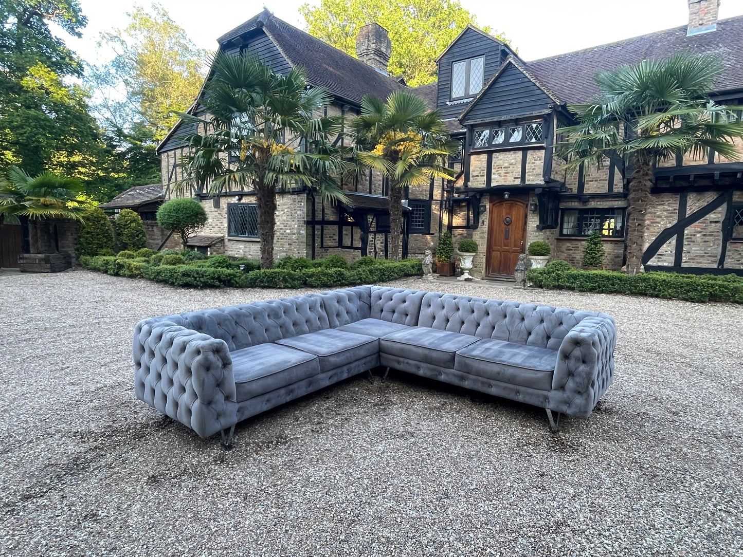 Chesterfield corner sofa as seen on J&O Ticktok