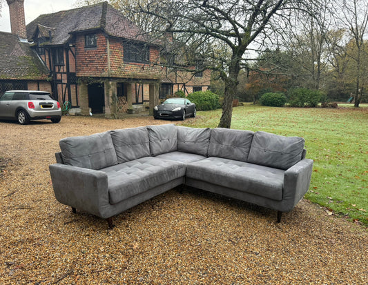 Grey DFS Corner Sofa in Grey